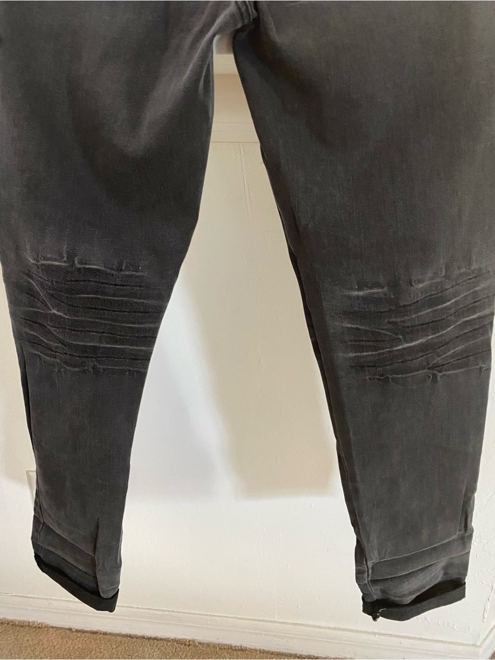 Karma Black Distressed Jeans with Red & Purple Floral Embroidery - Picture 3 of 9